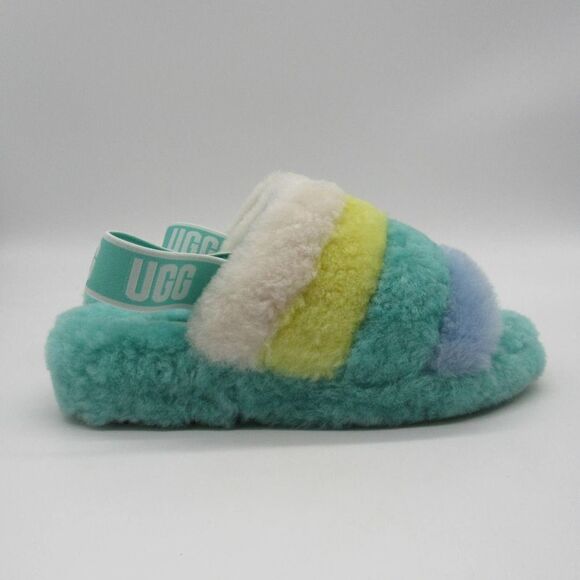 UGG FLUFF YEAH SLIDE PLATFORM SANDAL SLIPPERS SZ 11 - Picture 2 of 7